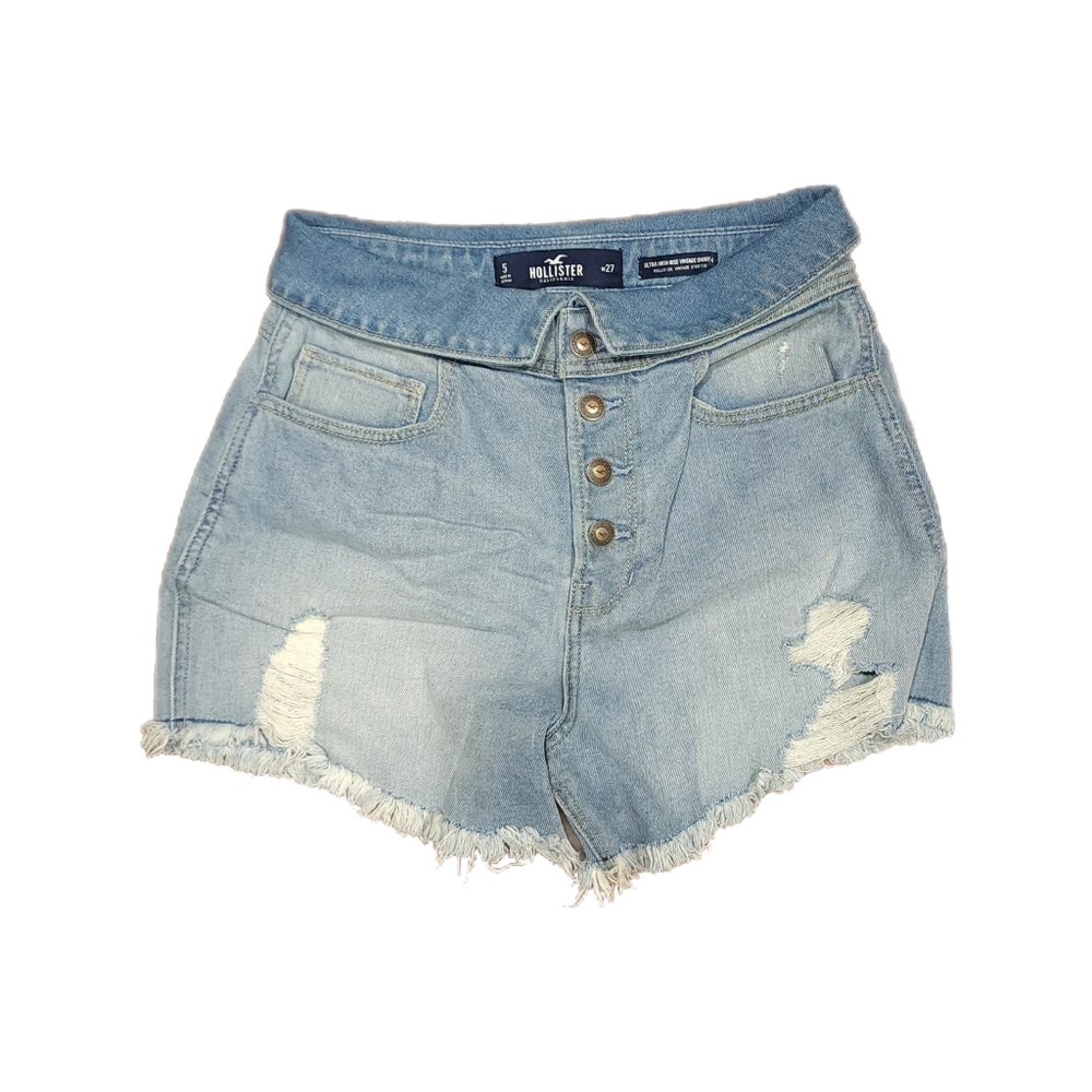 Hollister Women's Distressed Blue Jean Shorts